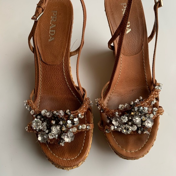 Prada straw wedges - Picture 3 of 4